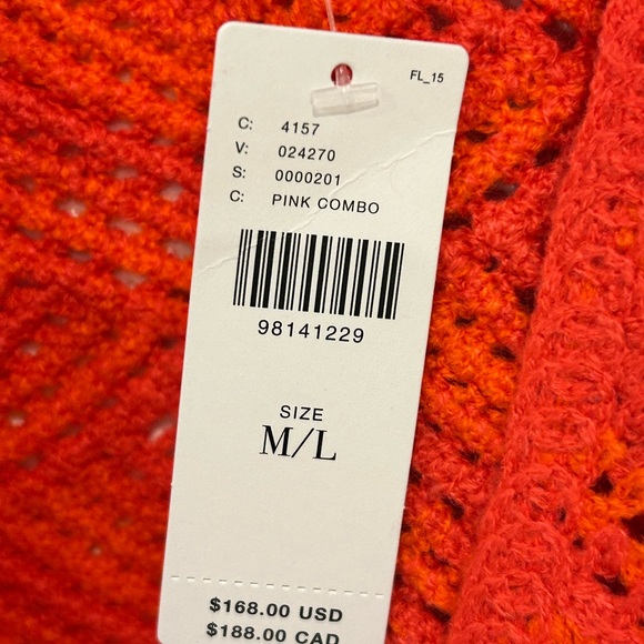 Vibrant Orange Crochet Swim Cover-Up - Picture 5 of 9